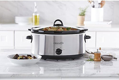 7 Quart Oval Manual Slow Cooker – Stainless Steel - Curated Catalog L8