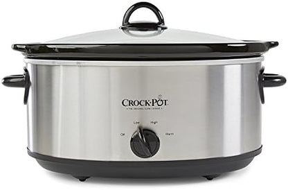 7 Quart Oval Manual Slow Cooker – Stainless Steel - Curated Catalog L8