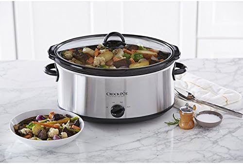 7 Quart Oval Manual Slow Cooker – Stainless Steel - Curated Catalog U3