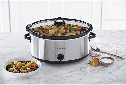 7 Quart Oval Manual Slow Cooker – Stainless Steel - Curated Catalog U3