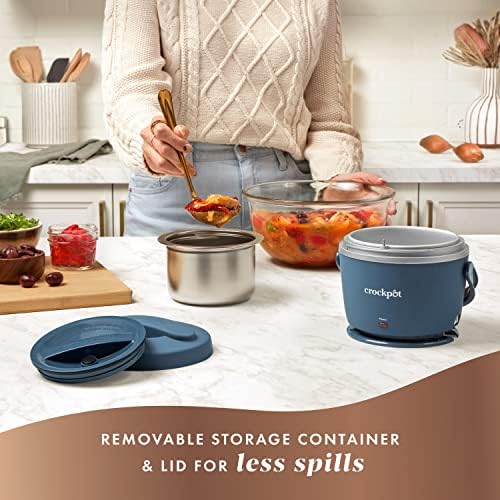 Electric Lunch Box Food Warmer 20oz – Faded Blue - Curated Catalog J1