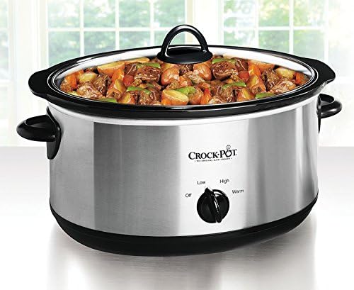 7 Quart Oval Manual Slow Cooker – Stainless Steel - Curated Catalog U3