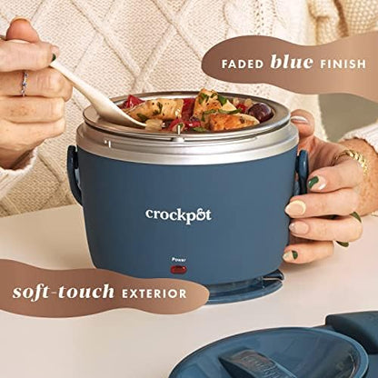 Electric Lunch Box Food Warmer 20oz – Faded Blue - Curated Catalog J1