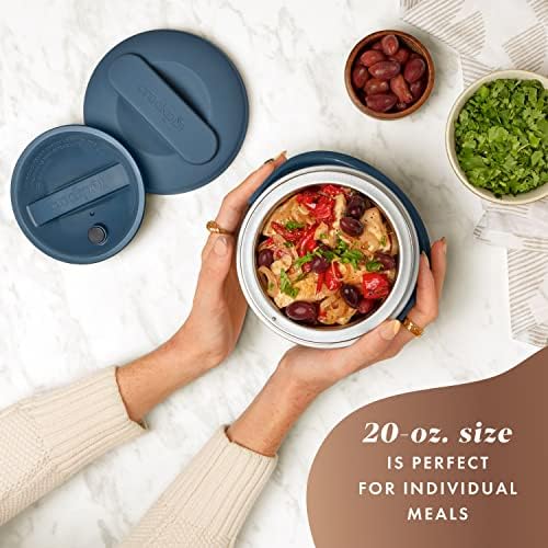 Electric Lunch Box Food Warmer 20oz – Faded Blue - Curated Catalog J1