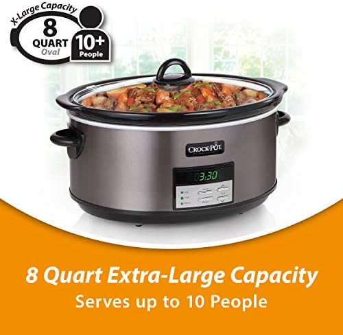 8 Quart Programmable Slow Cooker with Auto Warm - Curated Catalog I5