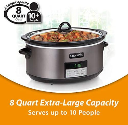 8 Quart Programmable Slow Cooker with Auto Warm - Curated Catalog I5