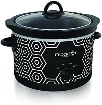 4.5 Quart Portable Slow Cooker – Black & White - Curated Catalog U0