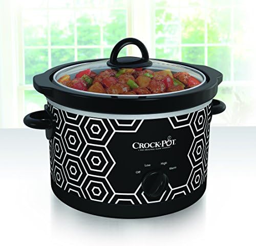 4.5 Quart Portable Slow Cooker – Black & White - Curated Catalog U0
