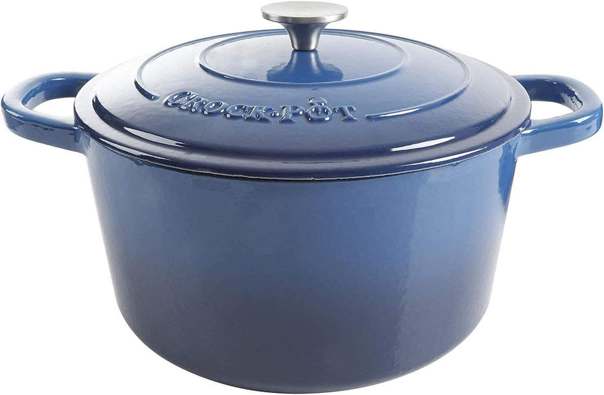 3 Quart Enameled Cast Iron Dutch Oven – Aqua - Curated Catalog R0