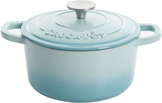 3 Quart Enameled Cast Iron Dutch Oven – Aqua - Curated Catalog R0