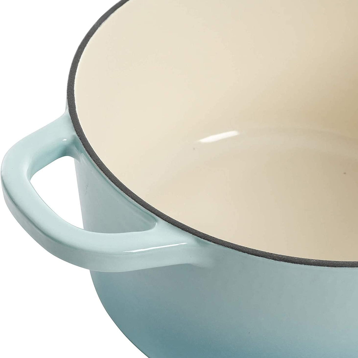 3 Quart Enameled Cast Iron Dutch Oven – Aqua - Curated Catalog I4