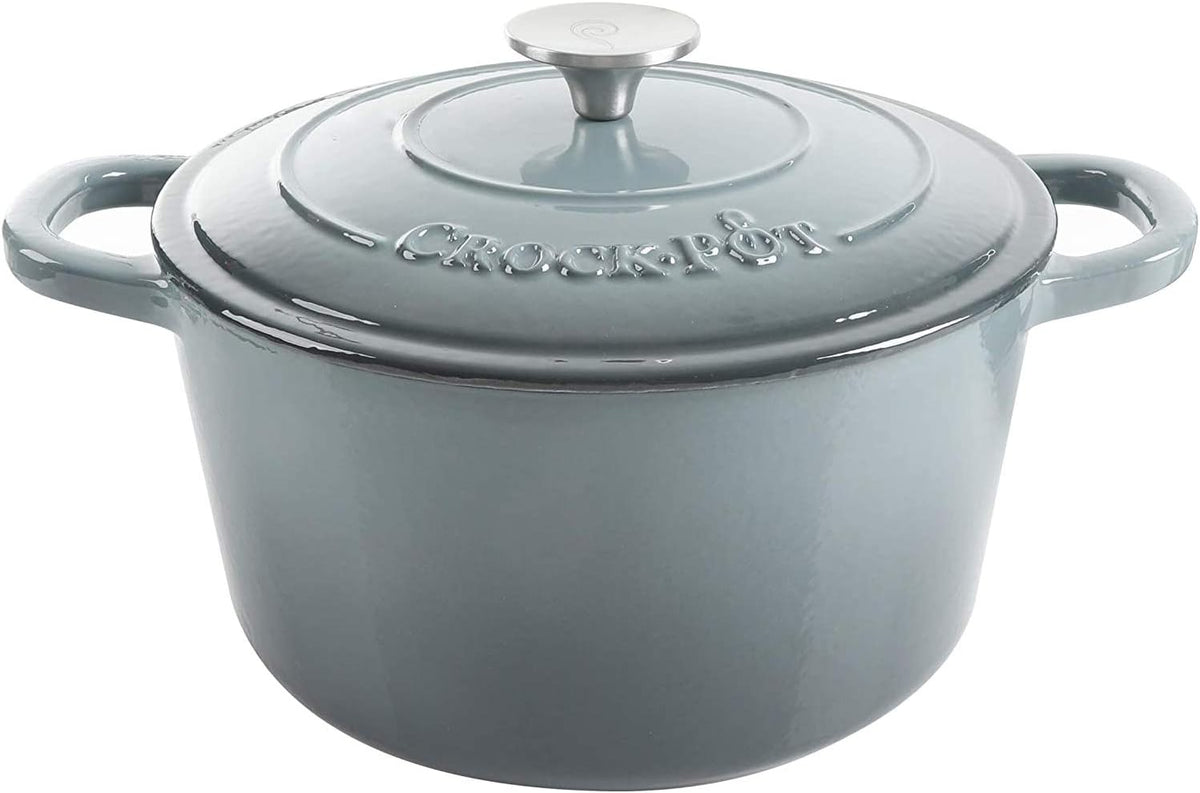 3 Quart Enameled Cast Iron Dutch Oven – Aqua - Curated Catalog I4