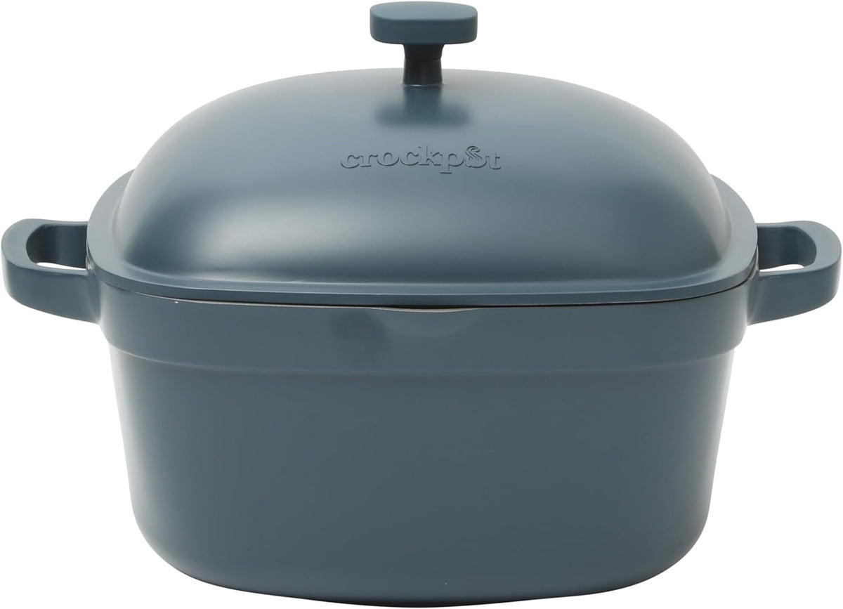 3 Quart Enameled Cast Iron Dutch Oven – Aqua - Curated Catalog I4